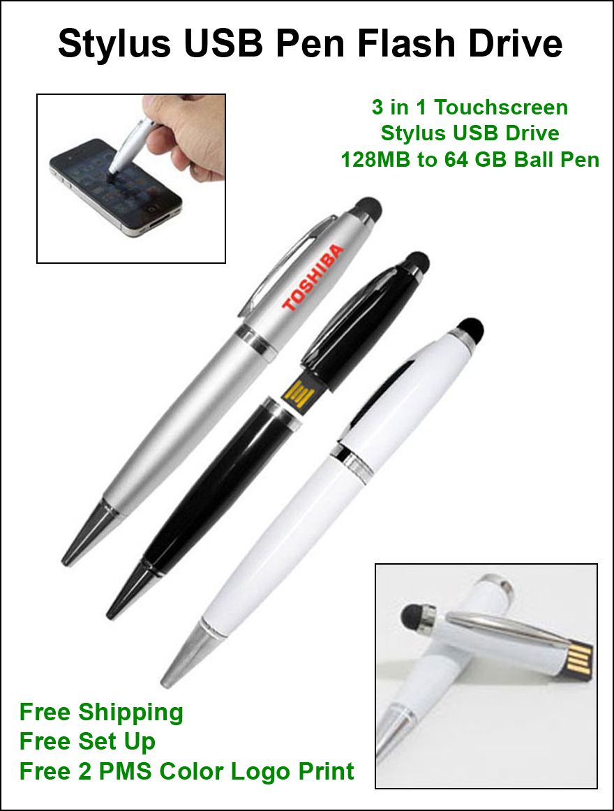 Stylus USB Flash Drive and Ball Pen